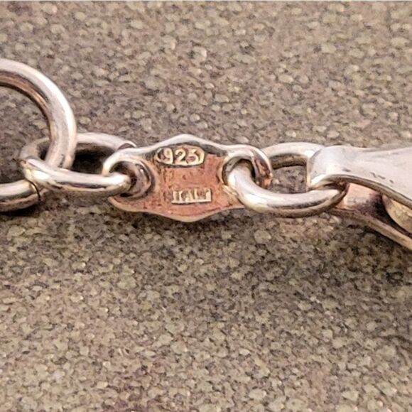 Sterling ITALY Handcrafted Fancy Link Bracelet - Picture 7 of 7